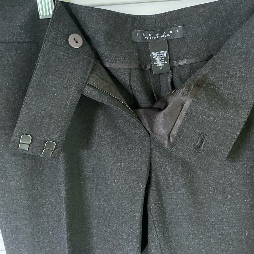 Laundry By Shelli Segal Charcoal Trousers 32 “
